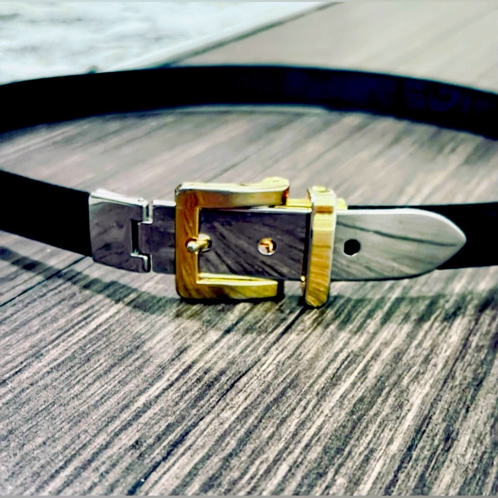 Cale real lizard black belt .